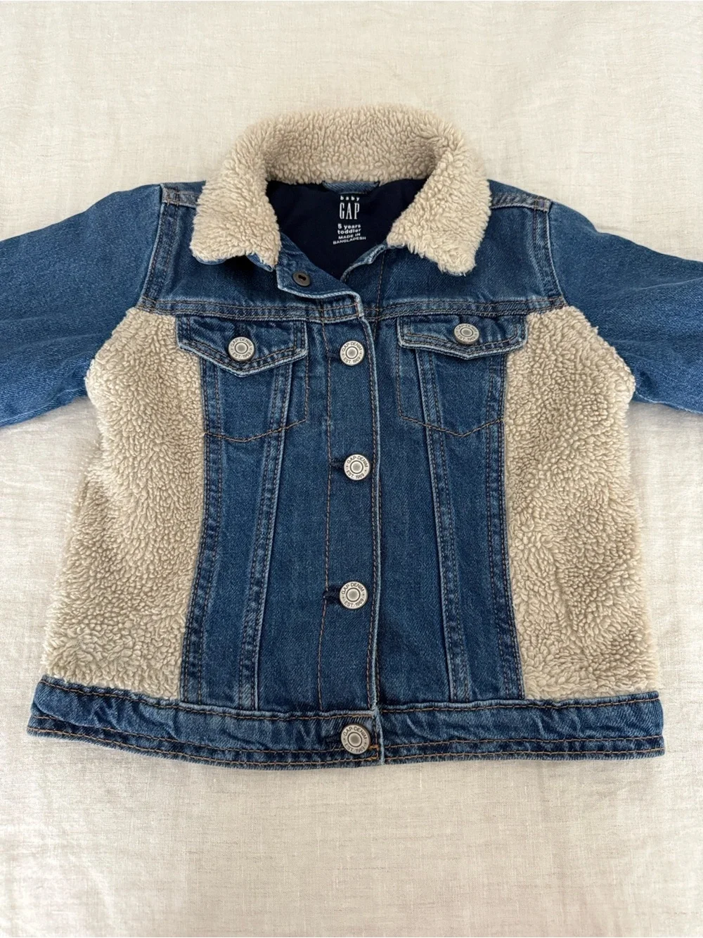 Baby Gap Sherpa Heart Icon Denim Jacket